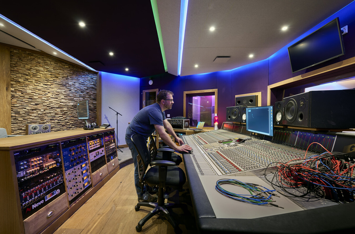 Are Friends Electric studio control room and SSL photos